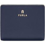 Blaue FURLA Mini Geldbörsen mit Reißverschluss aus Kalbsleder für Damen klein 