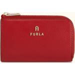 Rote FURLA Damenschlüsseletuis & Damenschlüsseltaschen mit Reißverschluss aus Leder mini 