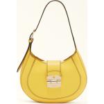 Gelbe Elegante FURLA Club Lederhandtaschen mit Riemchen aus Kalbsleder für Damen klein 