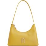 Reduzierte Gelbe Elegante FURLA Diamante Lederhandtaschen mit Reißverschluss aus Kalbsleder für Damen mini 