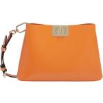 Reduzierte Orange FURLA Lederhandtaschen mit Riemchen aus Rindsleder für Damen klein 