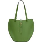 Grüne FURLA Lederhandtaschen mit Reißverschluss aus Kalbsleder mit Innentaschen für Damen medium 