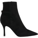 Schwarze Elegante FURLA Spitze High Heel Stiefeletten & High Heel Boots mit Riemchen aus Veloursleder für Damen Größe 38 