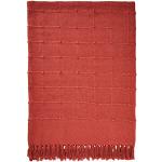 Reduzierte Rote Kuscheldecken & Wohndecken aus Baumwolle maschinenwaschbar 180x140 