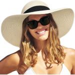 Reduzierte Beige Strohhüte aus Stroh für Damen für den für den Sommer 