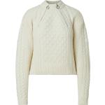 Weiße Elegante Fusalp Wollpullover mit Reißverschluss aus Wolle für Damen Größe S für den für den Herbst 