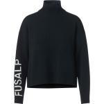 Schwarze Streetwear Fusalp Stehkragen Kaschmir-Pullover aus Wolle für Damen Größe S für den für den Herbst 