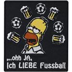 Die Simpsons Homer Simpson Fußball Aufnäher mit Ornament-Motiv 