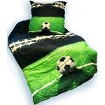 Grüne Motiv Fußballbettwäsche mit Reißverschluss aus Polyester 135x200 