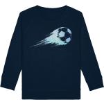 Marineblaue Motiv Bio Kindersweatshirts aus Baumwolle für Jungen Größe 110 