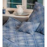 Blaue Karo Nachhaltige Bettwäsche Sets & Bettwäsche Garnituren aus Flanell maschinenwaschbar 70x90 Breite 100-150cm, Höhe 200-250cm, Tiefe 200-250cm 