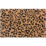 Beige Animal-Print Hanse Home Fußmatten Kokos mit Leopard-Motiv aus Kokosfaser 