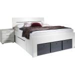 Futonbett Scala - weiß - 145 cm - 110 cm - 207 cm - Schlafzimmermöbel > Betten > Doppelbetten