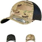Schwarze Camouflage Flexfit Snapback-Caps aus Mesh für Herren Einheitsgröße 