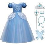 Hellblaue Cinderella Aschenputtel Maxi Prinzessin-Kostüme für Kinder 