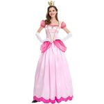 Rosa Dornröschen Aurora Maxi Prinzessin-Kostüme aus Satin für Damen Größe L 