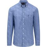 Blaue Langärmelige Button Down Kragen Langarmhemden aus Baumwolle Größe 3 XL 