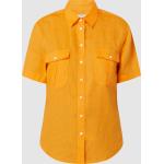 Orange Utility Look Fynch Hatton Hemdblusen aus Leinen für Damen Größe XS 