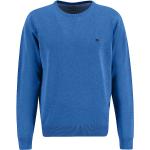 Blaue Unifarbene Langärmelige Fynch Hatton Feinstrickpullover aus Baumwolle für Herren Größe XXL für den für den Herbst 