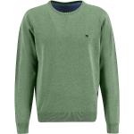 Grüne Unifarbene Langärmelige Fynch Hatton Feinstrickpullover aus Baumwolle für Herren Größe L für den für den Herbst 