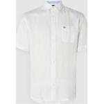 Reduzierte Weiße Fynch Hatton Button Down Kragen Leinenhemden aus Leinen für Herren Größe S für den für den Frühling 