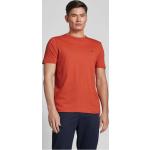 Korallenrote Melierte Fynch Hatton T-Shirts aus Baumwolle für Herren Größe S 