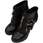 Schwarze La Strada High Heel Stiefeletten & High Heel Boots mit Schnalle aus Kunstleder für Damen Größe 38 