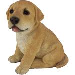 Reduzierte Gelbe 17 cm Hundefiguren aus Kunststein 