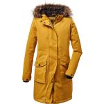 Gelbe Wasserdichte Winddichte G.I.G.A. DX Winterjacken mit Reißverschluss aus Polyester für Damen Größe L 