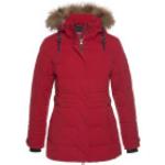 Rote Wasserdichte Winddichte Atmungsaktive G.I.G.A. DX Jacken mit Fellkapuze aus Polyamid mit Kapuze für Damen Größe XL für den für den Winter 