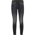 Graue G-Star 3301 Ripped Jeans & Zerrissene Jeans mit Reißverschluss aus Denim für Damen Größe XS Weite 26, Länge 32 