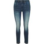 Blaue G-Star 3301 Skinny Jeans Faded mit Reißverschluss aus Denim für Damen Größe XS Weite 24, Länge 32 