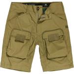Grüne G-Star Cargo-Shorts mit Reißverschluss für Herren für den für den Sommer 
