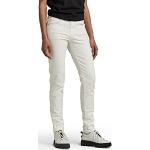 Weiße G-Star Slim Fit Jeans mit Reißverschluss aus Denim für Damen 