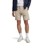Beige G-Star Bronson Chino-Shorts mit Gürtel für Herren Größe XL für den für den Sommer 