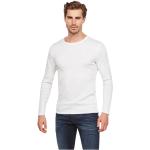 Reduzierte Weiße Langärmelige G-Star Rundhals-Ausschnitt Basic-Shirts für Herren Größe XL 