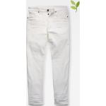 Reduzierte Weiße Unifarbene G-Star 3301 Bio Slim Fit Jeans mit Reißverschluss aus Baumwolle für Herren Weite 33, Länge 34 