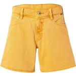 Gelbe G-Star Hüftjeans & Low Waist Jeans mit Reißverschluss aus Denim für Damen für den für den Sommer 