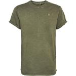 Grüne Kurzärmelige G-Star Rundhals-Ausschnitt T-Shirts für Herren Größe S 