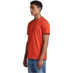 Rote Kurzärmelige G-Star Base Rundhals-Ausschnitt T-Shirts für Herren Größe L 