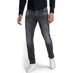 Reduzierte Anthrazitfarbene G-Star 3301 Slim Fit Jeans Raw aus Denim für Herren Weite 32 