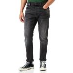 Reduzierte Anthrazitfarbene G-Star 3301 Slim Fit Jeans Raw aus Denim für Herren Weite 34 