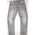 Reduzierte Graue G-Star 3301 Straight Leg Jeans Raw aus Denim für Herren Weite 34, Länge 32 