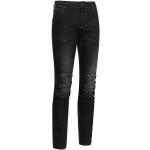Bestickte Slim Fit Jeans Raw aus Baumwolle für Herren Weite 27, Länge 32 