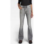 Bootcut-Jeans G-STAR RAW "3301 Flare Jeans" grau Damen Jeans 5-Pocket-Jeans perfekter Sitz durch Elasthan-Anteil
