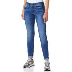 Blaue G-Star 3301 Skinny Jeans Raw mit Reißverschluss aus Denim für Damen Weite 33 