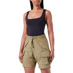 Reduzierte Olivgrüne G-Star Raw Cargo-Shorts mit Reißverschluss für Damen 