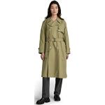 Armeegrüne G-Star Raw Stehkragen Trenchcoats mit Knopf für Damen Größe XXS 