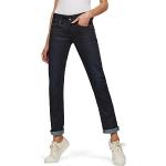 Reduzierte Blaue Loose Fit G-Star Midge Straight Leg Jeans Raw mit Reißverschluss aus Denim für Damen 