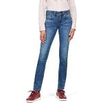 Reduzierte Indigofarbene Loose Fit G-Star Midge Straight Leg Jeans Raw mit Reißverschluss aus Denim für Damen Größe M Weite 33 